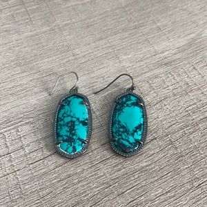 Kendra Scott earrings black and blue turquoise